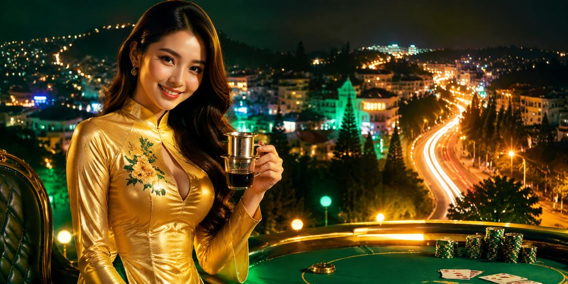 Người chơi Đà Lạt mặc áo dài tham gia trò chơi bài trực tuyến