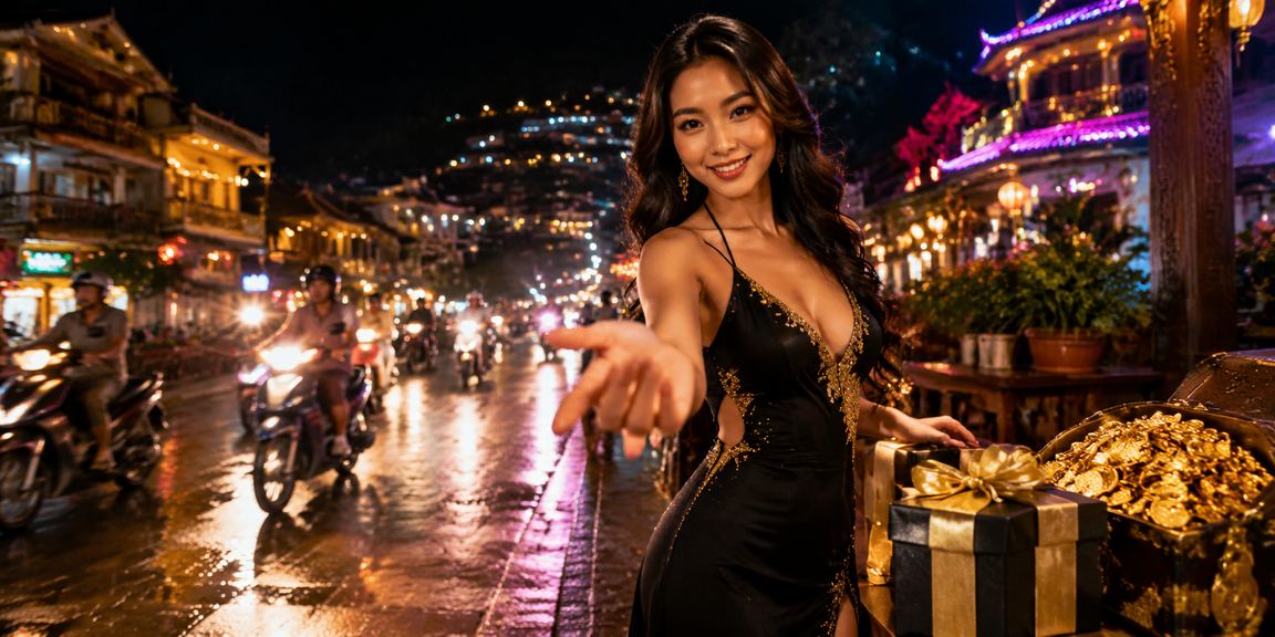 Cá cược casino điện tử với ánh đèn neon tại Sa Pa
